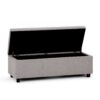 Avalon - Storage Ottoman Bench - Cloud Gray - Image 3