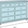 7 Seven Drawer Dresser - Cherry - Image 3