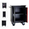 Double Door Clapboardl Multi Function Tool Cart - Black / Red - Image 6