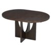 Topmax - 5 Piece Modern Extendable Round Dining Table Set With Removable Leaf For Small Places - Espresso / Gray - Image 8