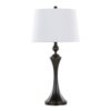 Flint - Contemporary Table Lamp Built In USB Port (Set of 2) - Oil Rubbed Bronze - White - Image 2