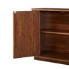 Contemporary Sideboard Storage Cabinet TV Stand With Wave Pattern - Walnut - Image 11
