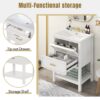 Bathroom Vanity With Top Sink, Modern Bathroom Storage Cabinet With 2 Drawers, Single Sink Bathroom Vanity - White - Image 6