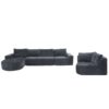 Oversized Modular Sofa Cloud Sectional Sofa Set Upholstered Couches U - Shaped Sofa With Deep Seat For Living Room - Gray - Image 18