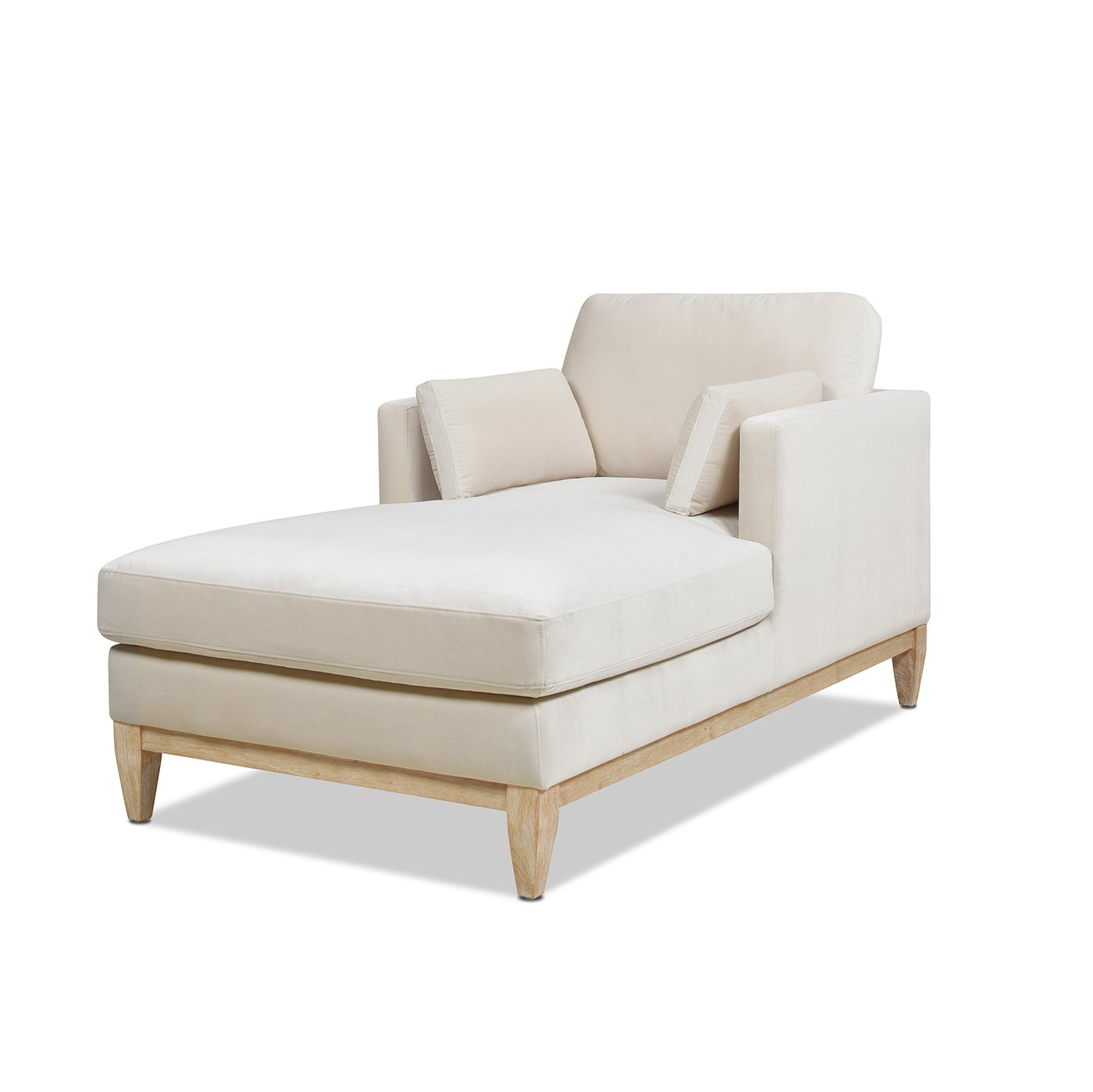 Knox - Modern Farmhouse Chaise Lounge Chair - French Beige - Image 4