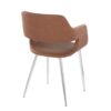 Margarite - Contemporary Dining / Chair (Set of 2) - Chrome / Brown - Image 4