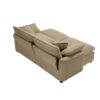 Corduroy 2 Seater Sofa With Ottoman Corduroy Modern Style Comfortable For Small Living Spaces - Tan - Image 15