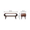 Amaya - Nordic Style Coffee Table - Chestnut - Image 18