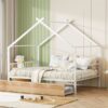 Full Size Classic House Bed With 2 Drawers - White - Image 14