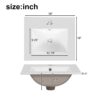 18" Bathroom Vanity With Sink, Soft Close Drawers, Door Organizer, Divider Drawer, Adjustable Foot Pads - White - Image 2