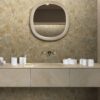 Elegant Marble Bathroom Accessories Set, Genuine Stone, 6 Piece Collection - White / Natural - Image 2