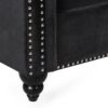 Chesterfield Style 3 Seater Sofa With Deep Button Tufting - Black - Image 10