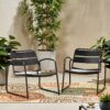 Modern Conrad Chair Outdoor Seating - Matte Black - Image 4