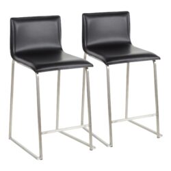 Mara - Contemporary Counter Stool (Set of 2) - Black