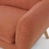 Mid Century Modern Loveseat Sofa With Button Tufted Backrest - Burnt Orange - Image 13