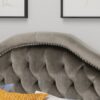 Kaarina - Contemporary, Tufted Fabric Full / Queen Headboard - Gray - Image 6