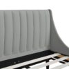 Aspen - Queen Vertical Tufted Modern Headboard Platform Bed Set - Opal Gray - Image 13