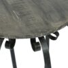 Modern Industrial End Table With Mango Wood Top And Iron Frame - Gray - Image 11