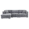Modern Cloud Sectional Sofa L Shaped Luxury Couch Set With 2 Free Pillows 4 Seat With Oversized Chaise - Gray - Image 23