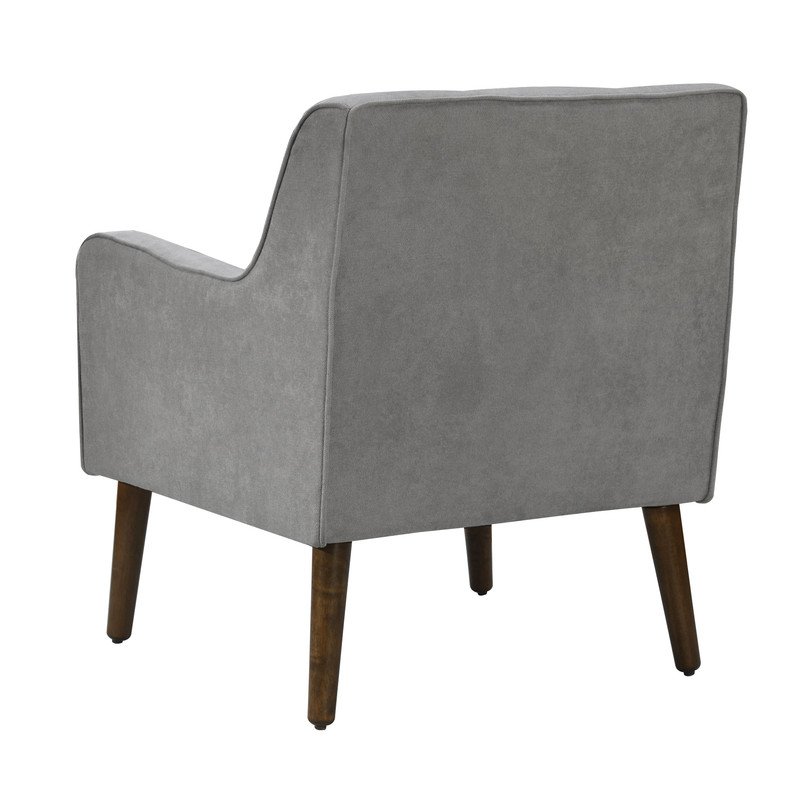 Ryder - Mid Century Modern Woven Fabric Tufted Armchair - Steel Gray - Image 4
