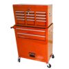 High Capacity Rolling Tool Chest With Wheels And Drawers, 8 Drawer Tool Storage Cabinet - Orange - Image 4