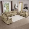 Modern Fabric Living Room Sofa (Set of 2) With 8 Cushion Upholstery - Tan - Image 16