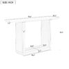 Console Table With Curved Corners And U Base Design - Natural Wood Veneer - Natural - Image 3