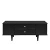 Modern Rectangle Coffee Table With Four Drawers, Wood Coffee Table With Metal Handles And Four Solid Wood Legs For Living Room - Black - Image 18