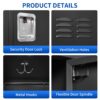 6 Door Lockers With Lock For Secure Storage - Black - Image 9