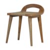 Woven Raised Back Stool - Oak - Image 5