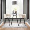 Clara - Mid-Century Modern Square Counter Table - Black / Clear - Image 5