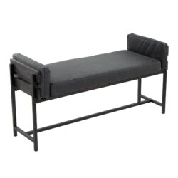 Kari - Farmhouse Bench - Black / Gray / Black