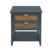 2 Drawer Side Table - Natural Rattan - End Table - Suitable For Bedroom, Living Room, Or Study - Green - Image 10