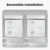 56" -60" W*58" H Semi-Frameless Double Sliding Tub Door, Bypass Bathtub Shower, 1 / 4" (6Mm) Thick SGCC Tempered Glass Door - Chrome - Image 9