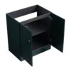 Contemporary Freestanding Bathroom Vanity With White Resin Sink & Soft Close Cabinet Doors - Dark Green - Image 16