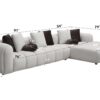 Manilla - Sectional Sofa With 8 Pillows - Ivory White - Image 7