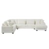 Oversized Sectional Sofa U - Shaped Sofa Couch Modern Sofa Upholstered In Soft Corduroy With A Chaise Lounge For Living Room - Beige - Image 18