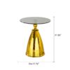 Modern Living Room Coffee Table With Tempered Glass Carbon Steel - Gold - Image 3