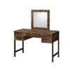 Juvanth - Rustic Vanity Desk Mirror - Oak - Image 9