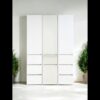Elise - Slim Modular Wood Closet Cabinet With Drawers In Durable Melamine And Wood 71" Height - White - Image 5