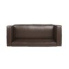 Contemporary 3 Seater Sofa With Tuxedo Design - Dark Brown - Image 9