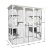 Xpt018 Cat Cage Box Lovely House Cute Pet Play Speace Wooden Medium - White - Image 3