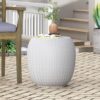 Outdoor Lightweight, Concrete Side Table - Antique White - Image 2
