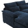 Modern U-Shaped Sectional Sofa With Waist Pillows, 6 Seat Upholstered Symmetrical Sofa Furniture, Sleeper Sofa Couch With Chaise Lounge - Blue - Image 7