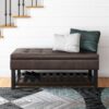 Cosmopolitan - Storage Ottoman Bench With Open Bottom - Distressed Brown - Image 7