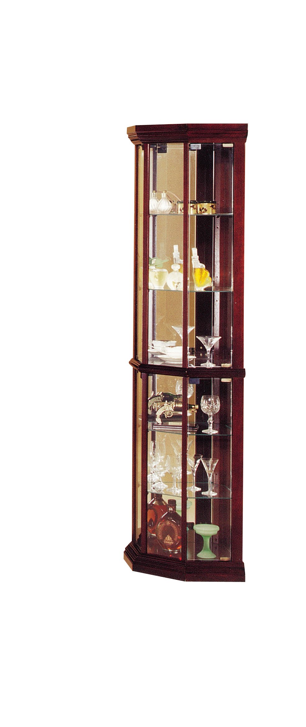Huxley - Curio Cabinet (Corner) - Cherry - Image 3