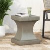 Modern Athena Side Table With Pedestal Design - Light Gray - Image 4