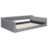 Full Long Size Upholstery Daybed And Side Storage Pocket - Gray - Image 2