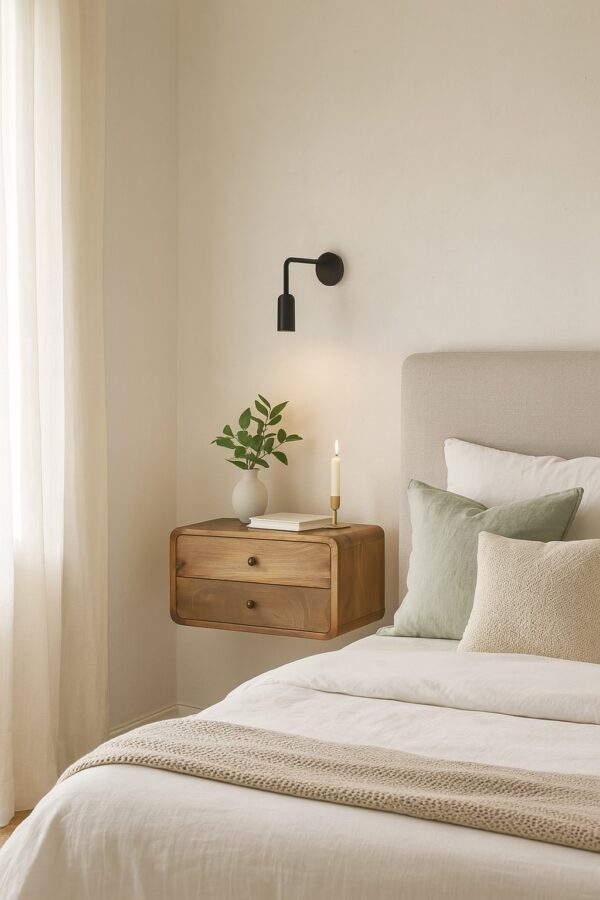 2 Drawer Floating Nightstand - Oak