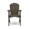 Outdoor Weather Resistant Acacia Wood Adirondack Dining Chairs (Set of 2) - Gray - Image 4